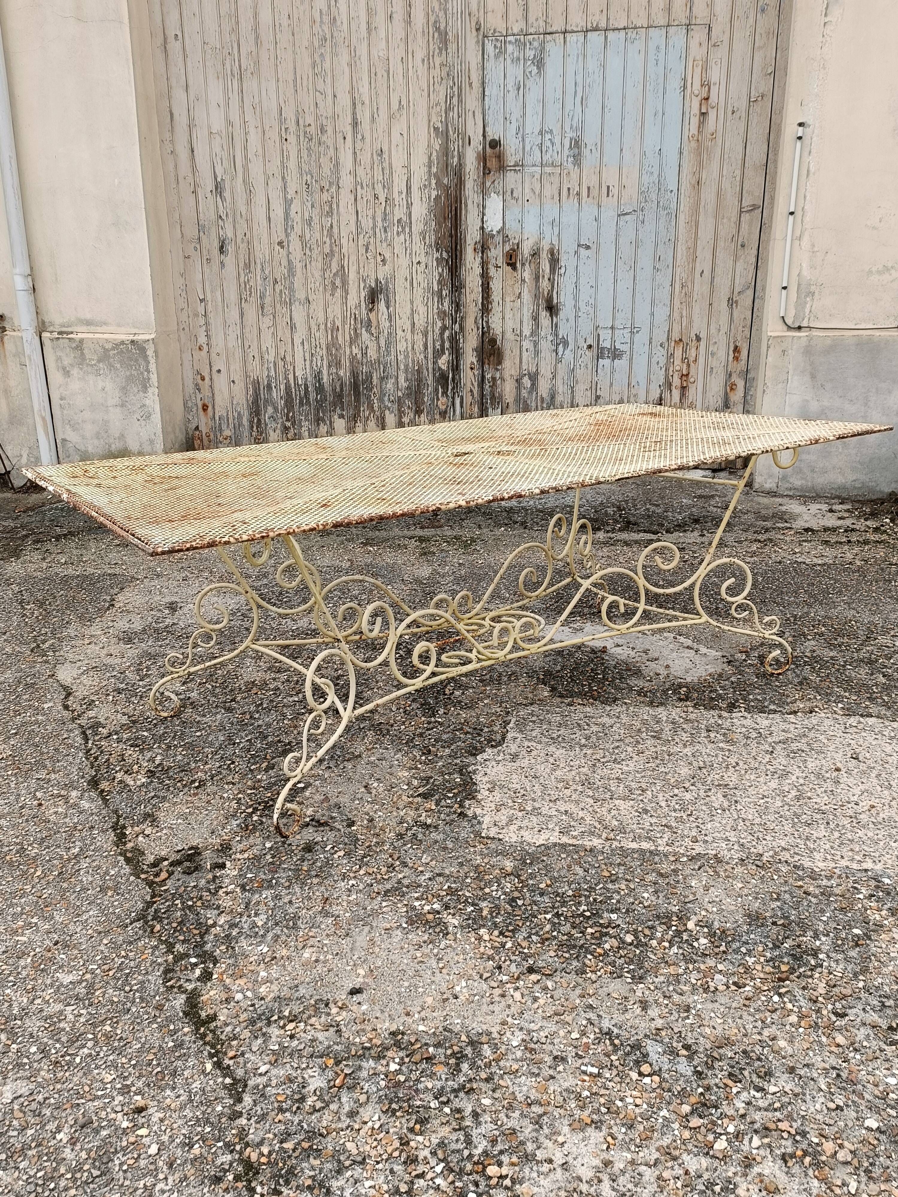 Wrought iron garden table full old garden furniture