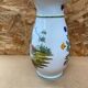 Old vase e. tessier the unicorn white ceramic painted decor vintage