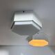 Pair of vintage Raak wall lights, opaline and white lacquered metal, Netherlands 1968