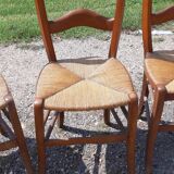 6 antique mulched chairs