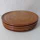 5 vintage signed stoneware flat plates