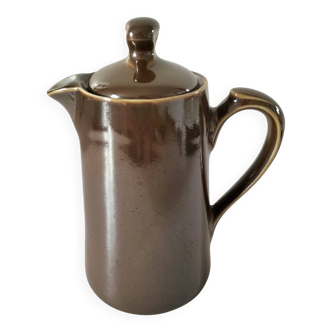 Antique brown porcelain coffee pot – C.P. & Cie, Mehun (late 19th century)