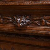 Narrow Oak Display Cabinet, Louis XIII style – Late 19th century