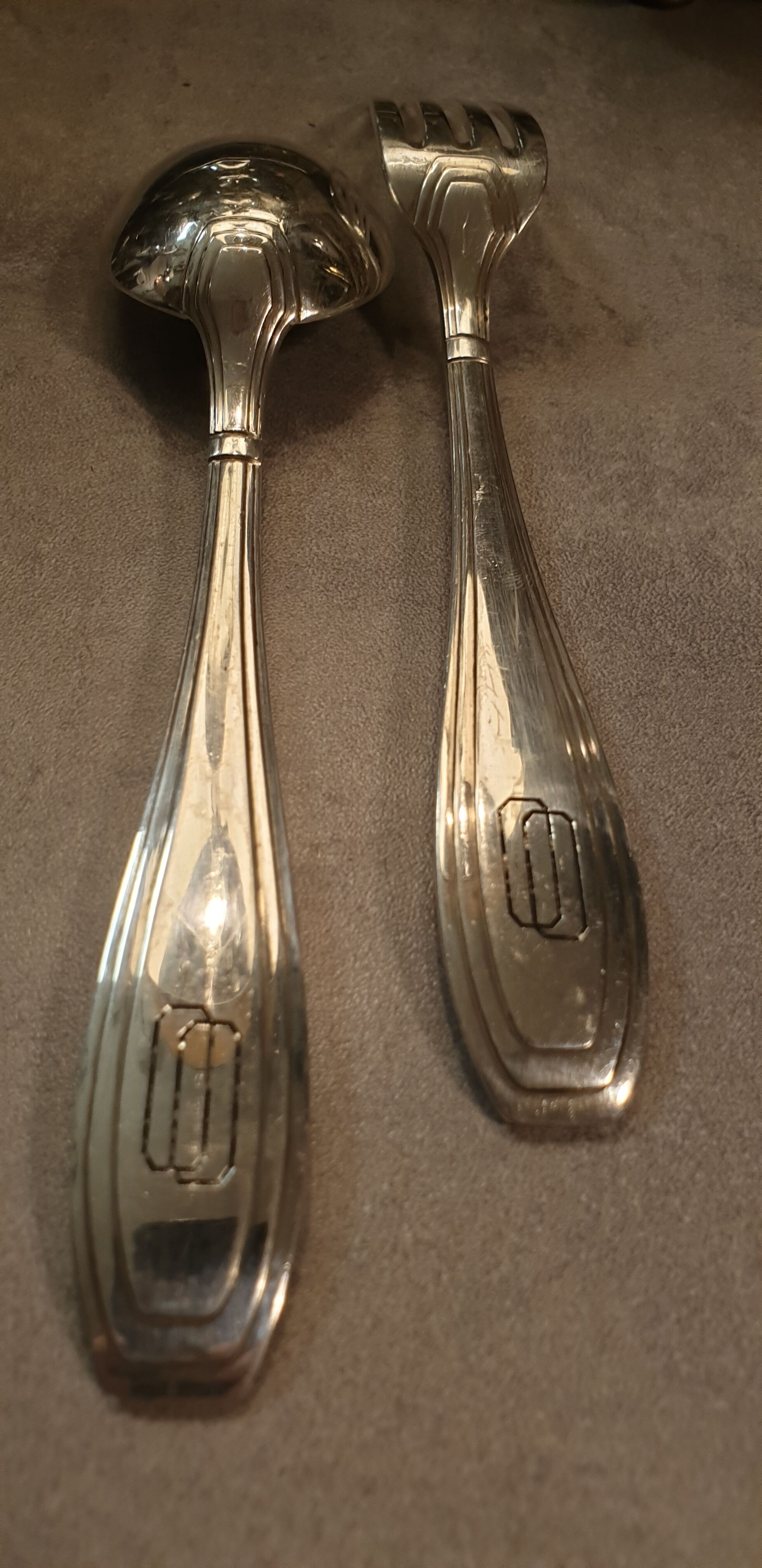 Silver cutlery 800 art deco