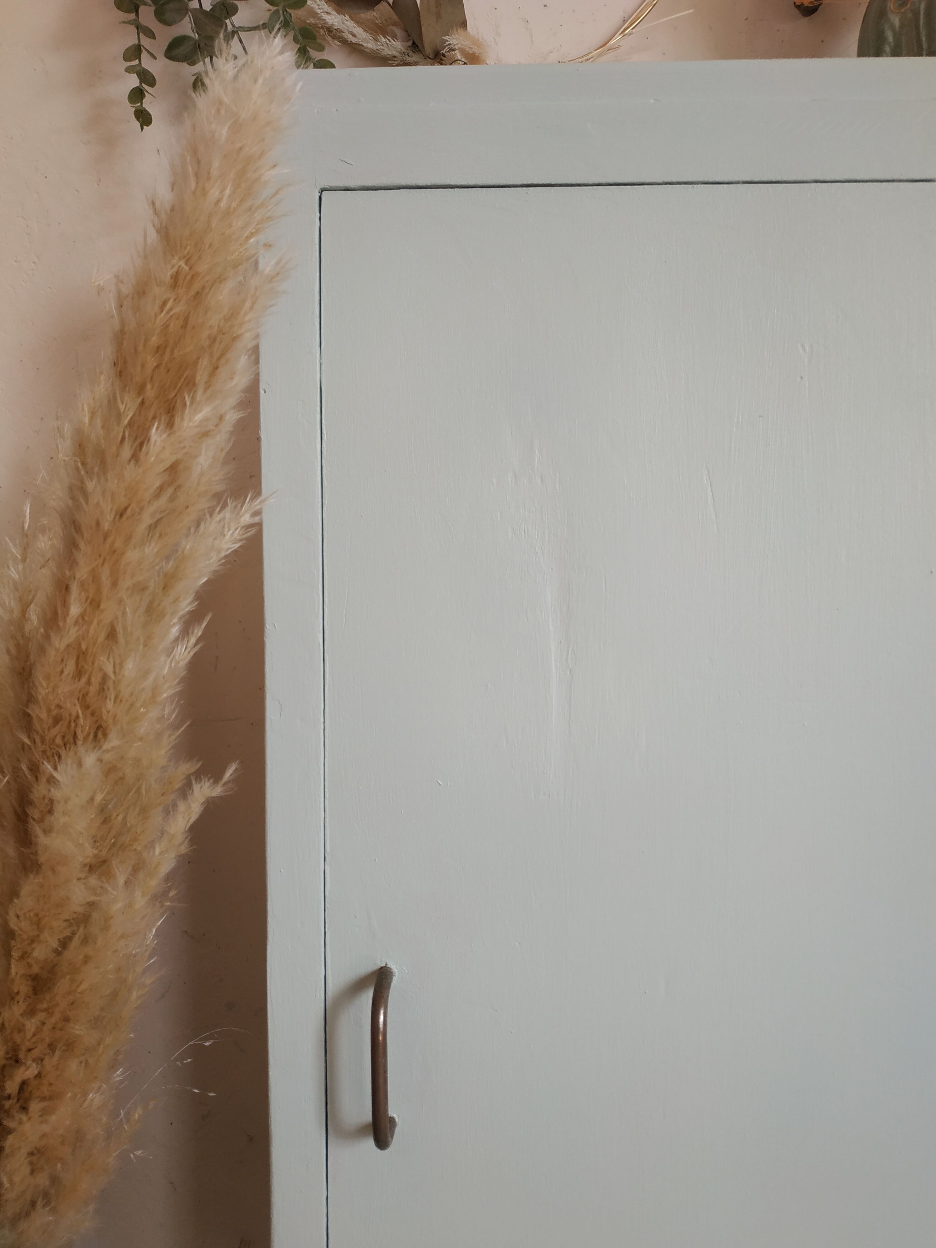 Old small green water cabinet