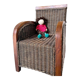 Wicker armchair and wood for children