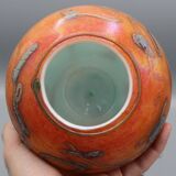 vase en pate verre signe bernard aconito