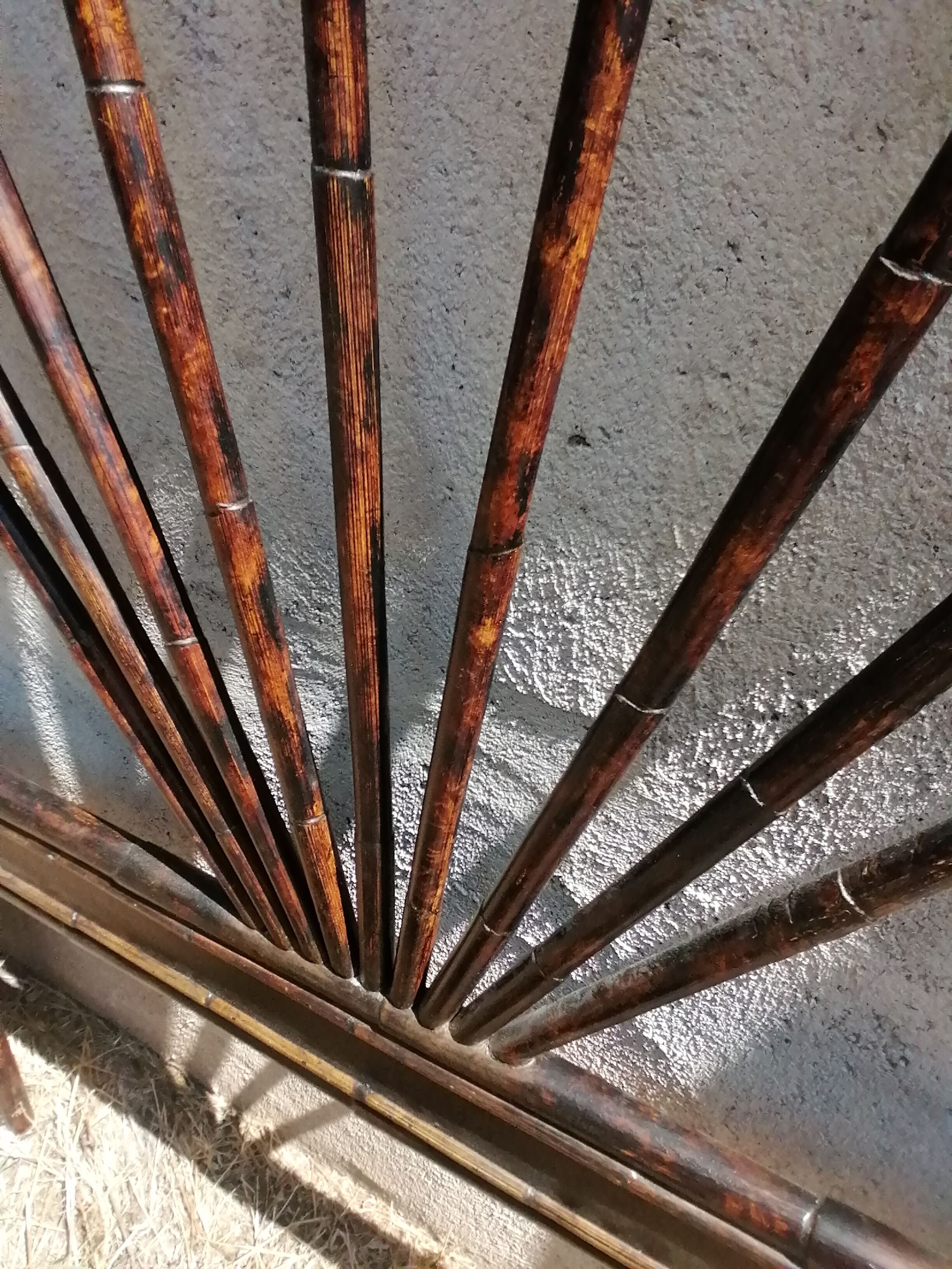 Vintage rattan headboard 2 seats 155 x 140 cm