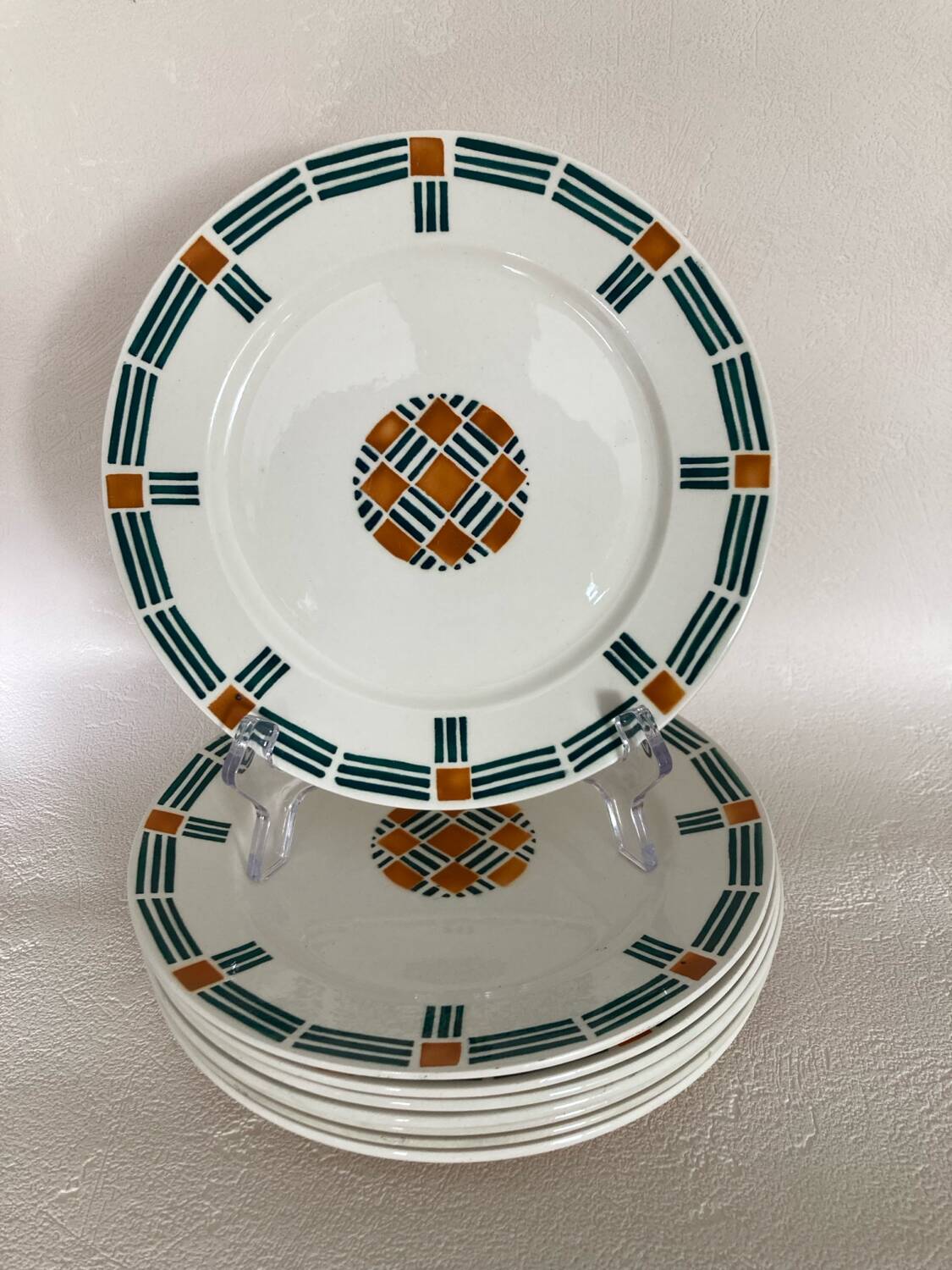 Badonviller dessert plates - Vésinet - Art Deco