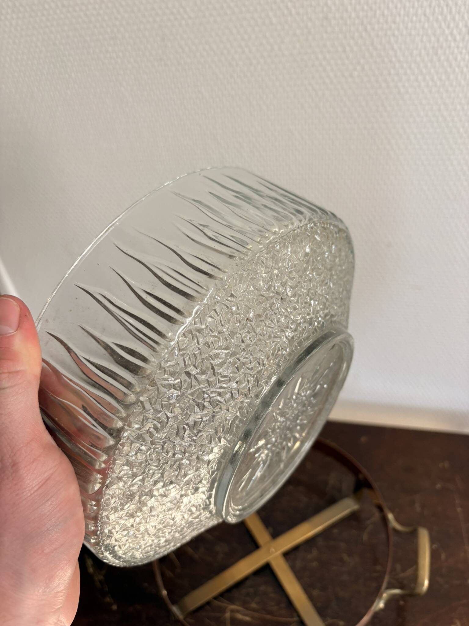 Vintage Mid Century Moulded Glass Vegetable Gratin Dish