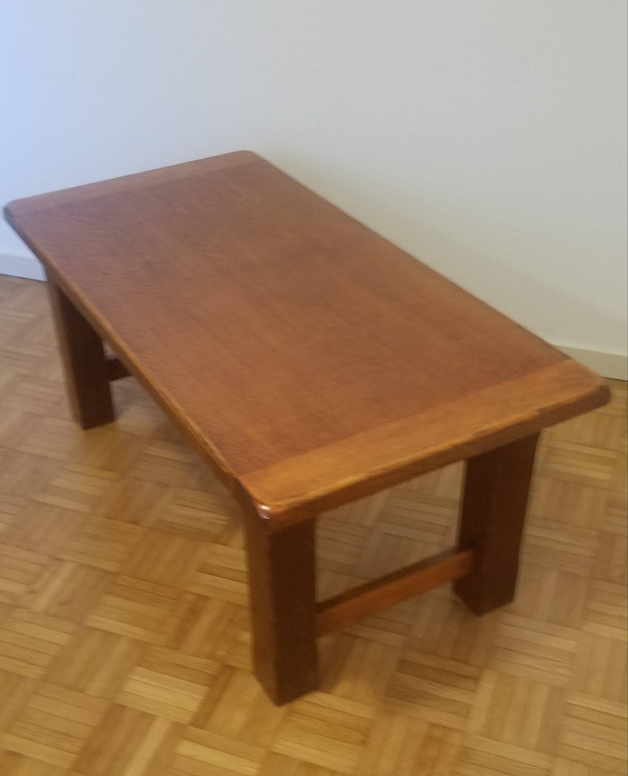 Solid blond oak coffee table