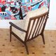 Fauteuil relax vintage en bois de style scandinave, 1950