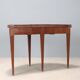 Antique demi-lune console in mahogany with an opening top, 19th century.