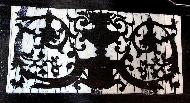 Ceremonial showcase in blackened pearwood, Napoleon III period - 1850