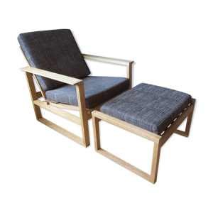 Fauteuil et ottoman en - borge