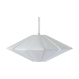 White faceted hanging lamp