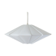 White faceted hanging lamp