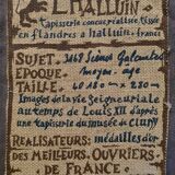 Large medieval tapestry in Jacquard stitch