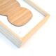 Tableau abstrait relief en bois découpé signé eawy