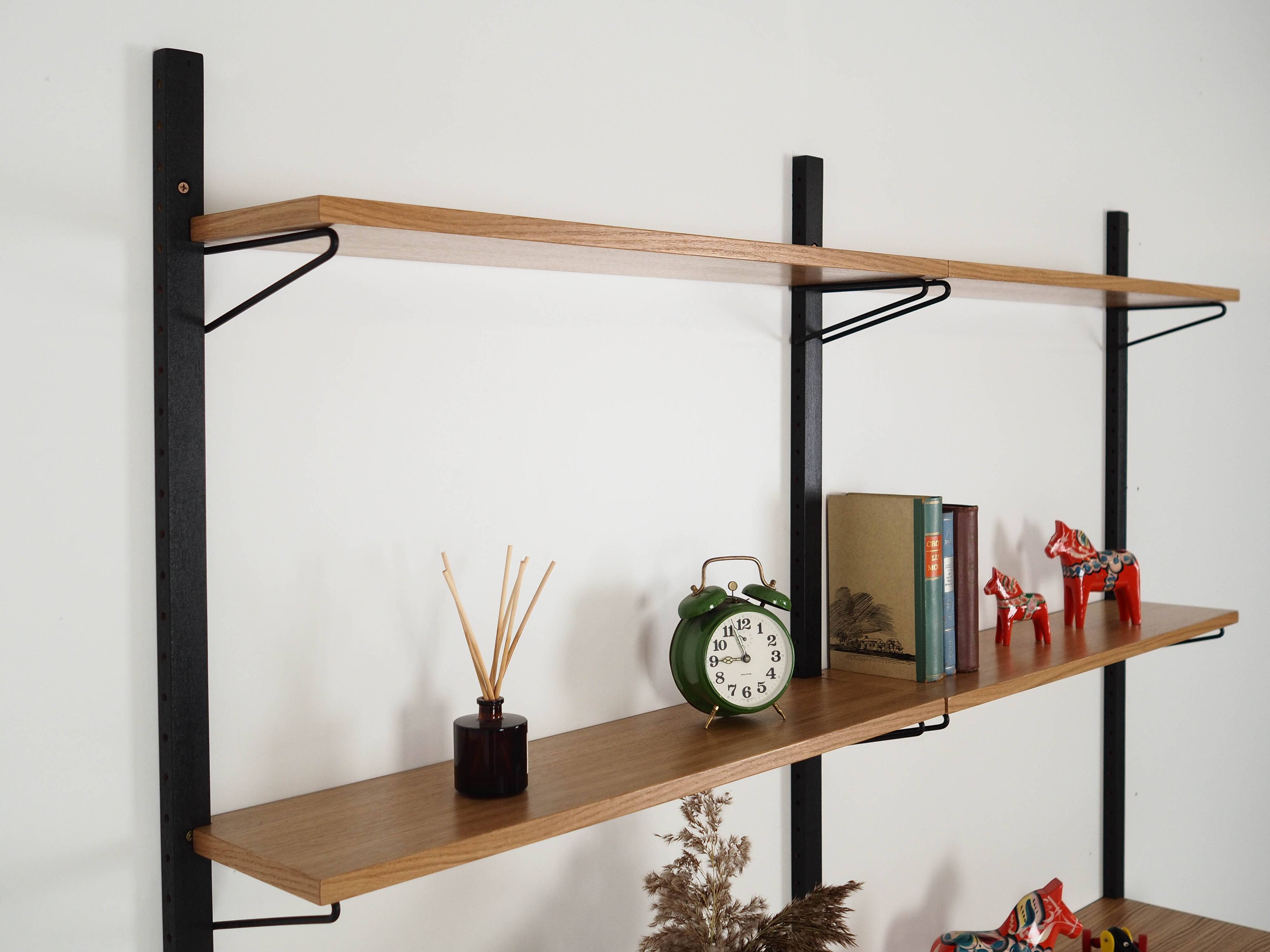 Oak shelving unit, Danish design, 1970s, production: Denmark