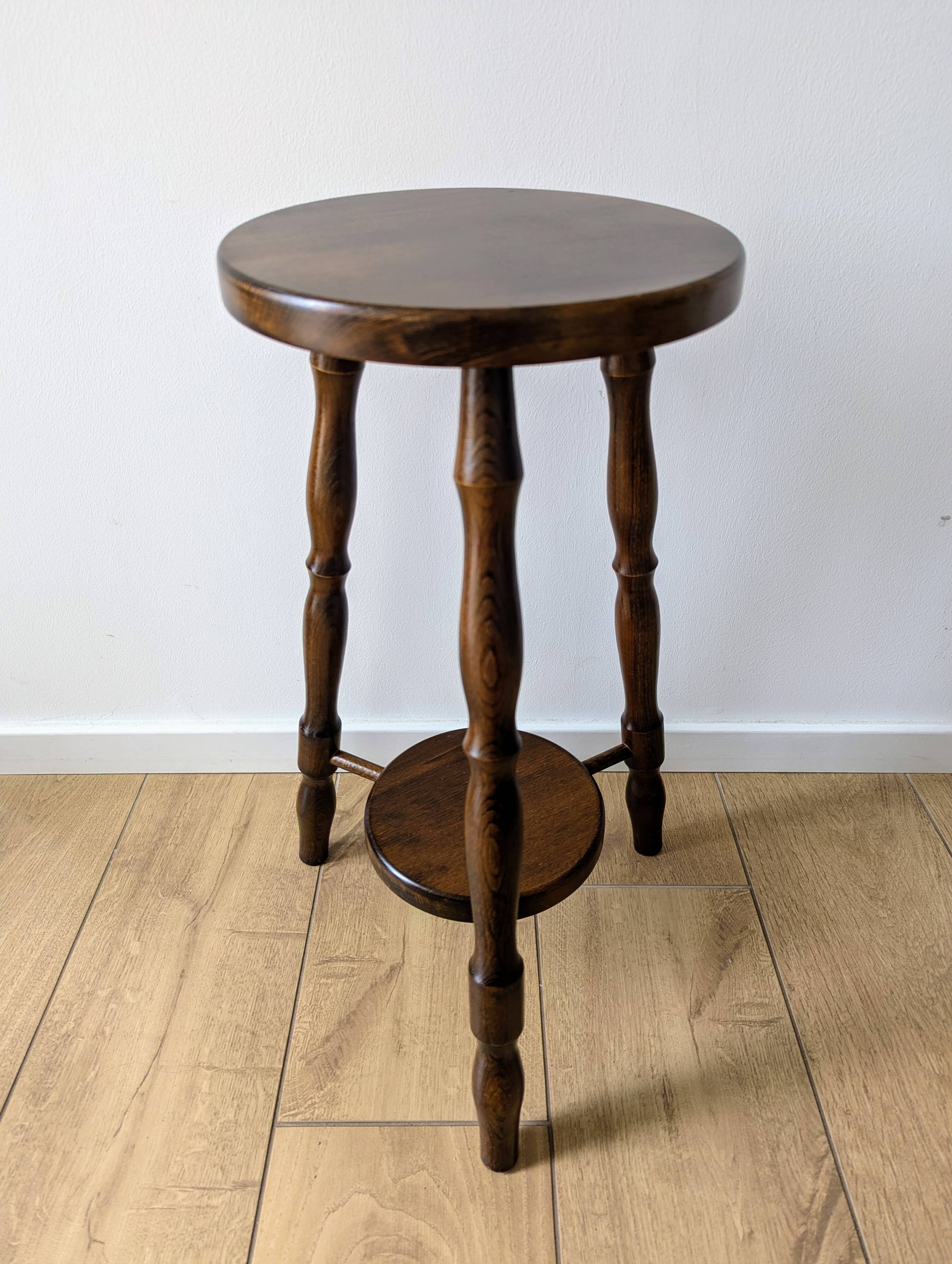 Vintage Turned Wooden Tripod