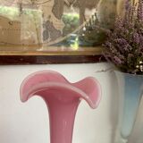 Vase en opaline  rose 32,5cm