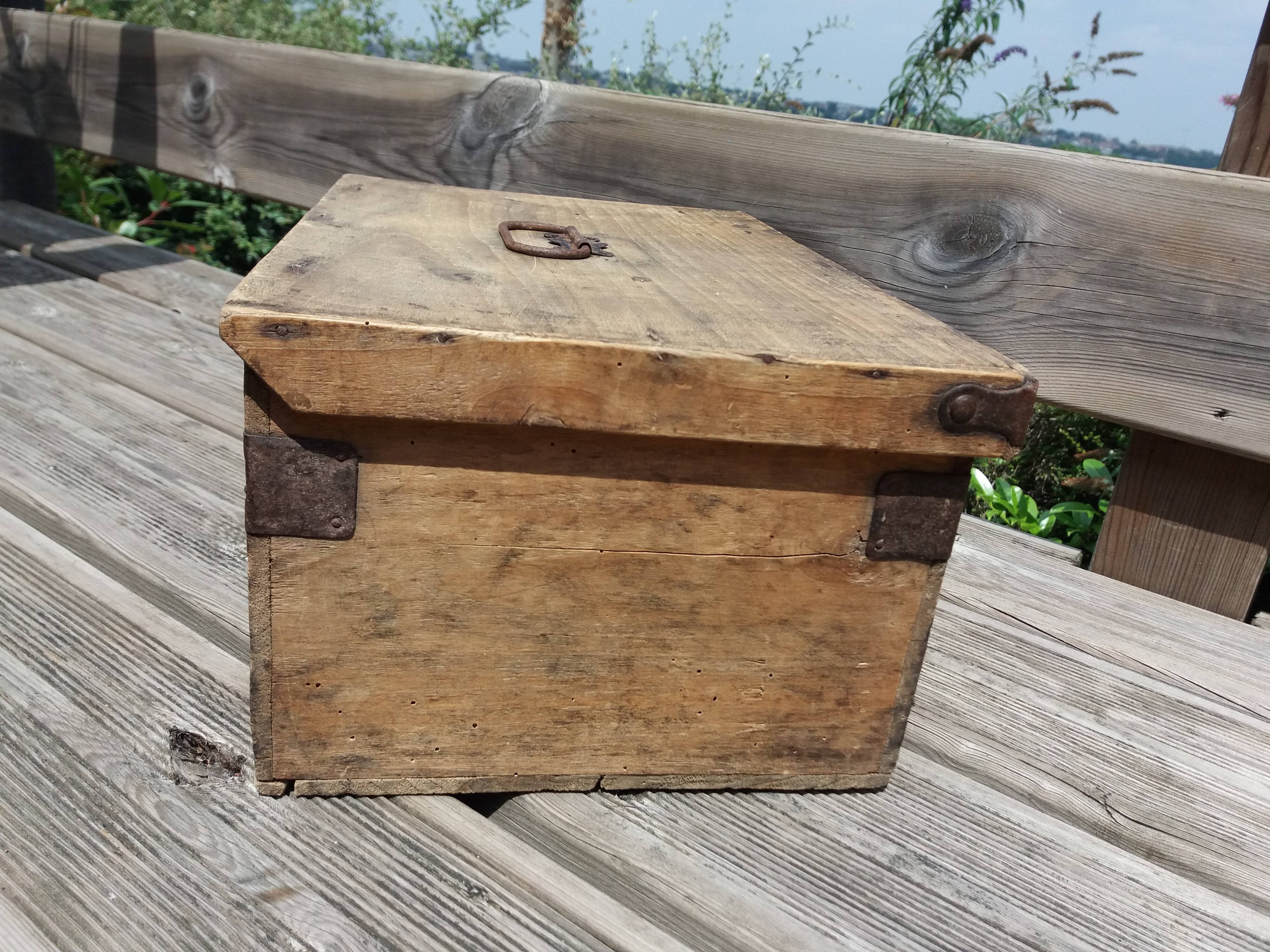 Old wooden box chest
