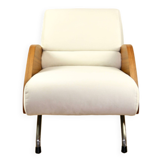 Vintage Cream Armchair by Janusz Różański, 1960s