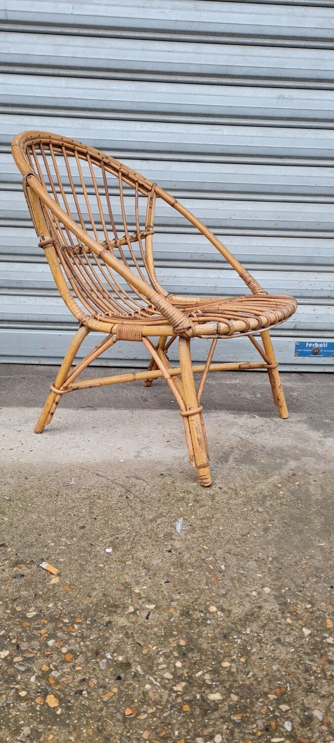 Rattan armchair 1960