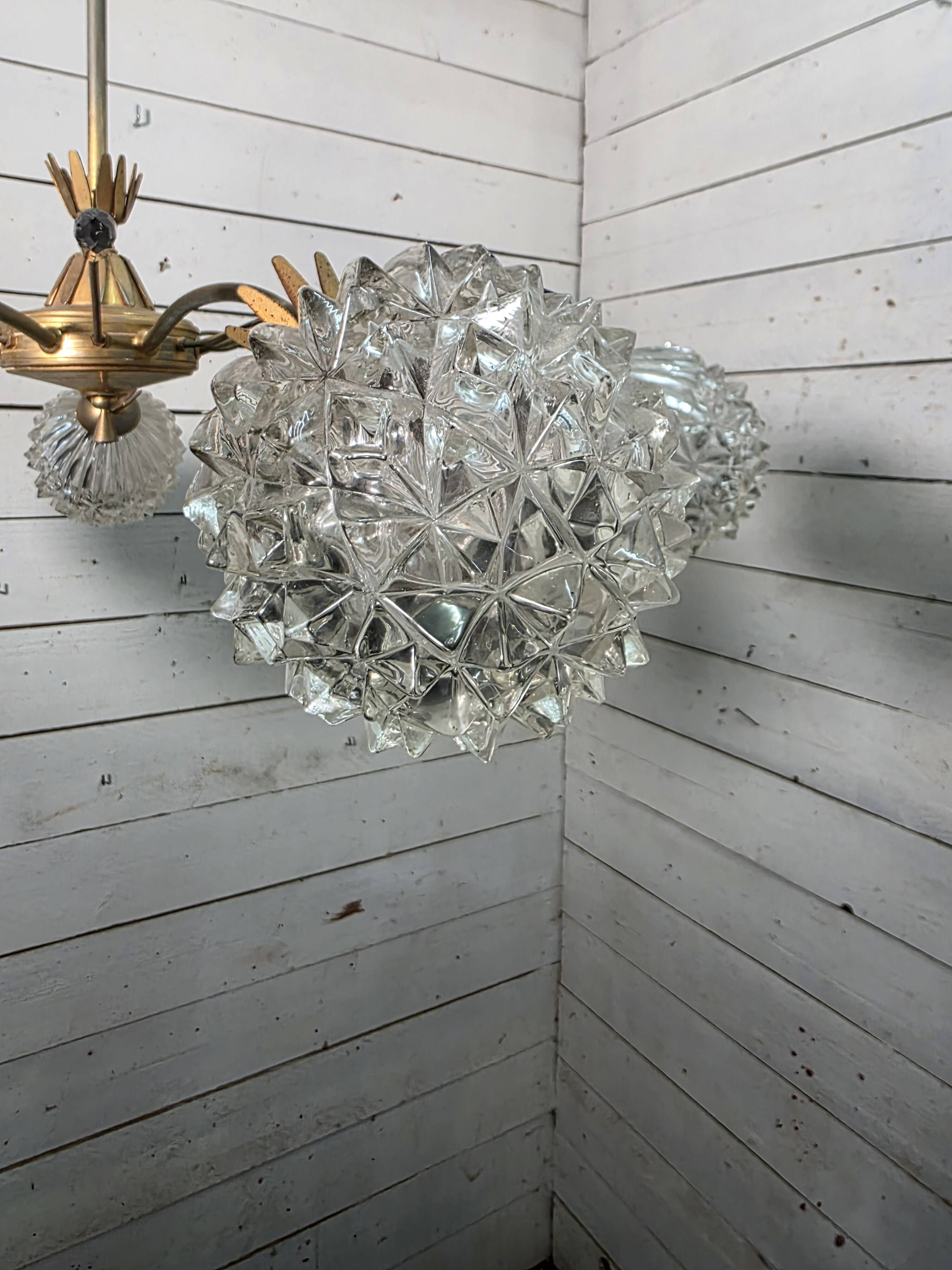 Vintage chandelier with 7 lights from the 60s/70s.