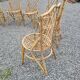 7 vintage rattan chairs