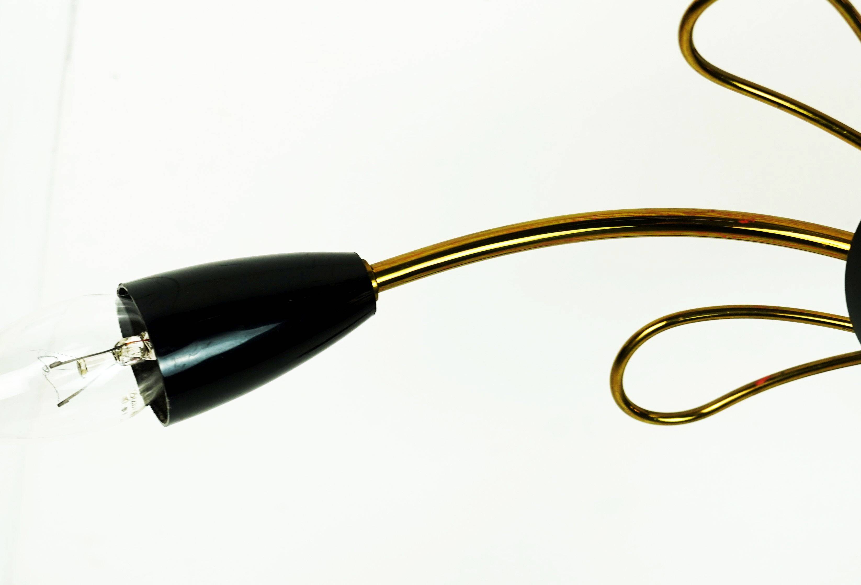1950s sputnik spider CEILING LAMP brass stilnovo ära mid century