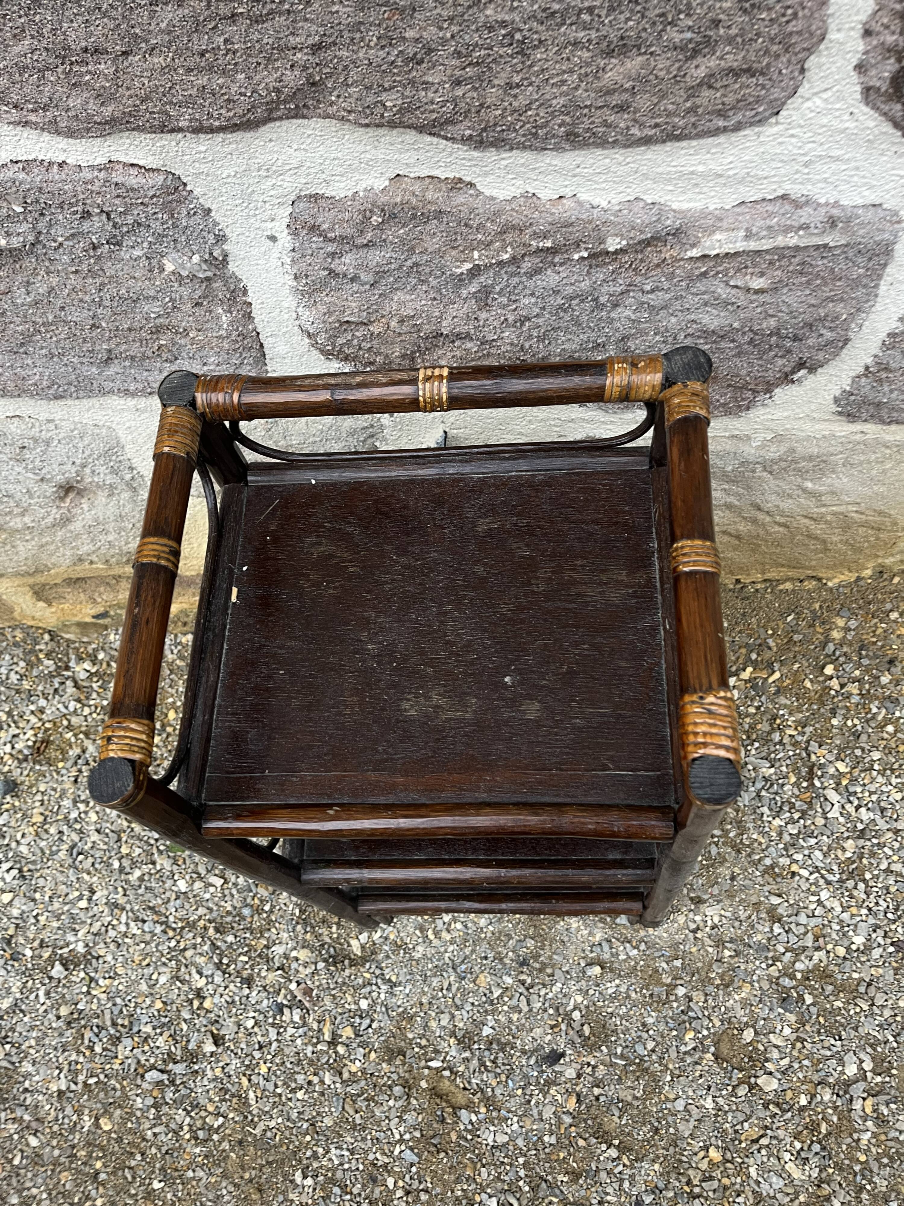 Rattan shelf