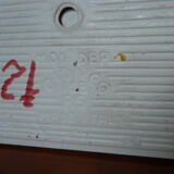 Vintage white bathroom wall shelf