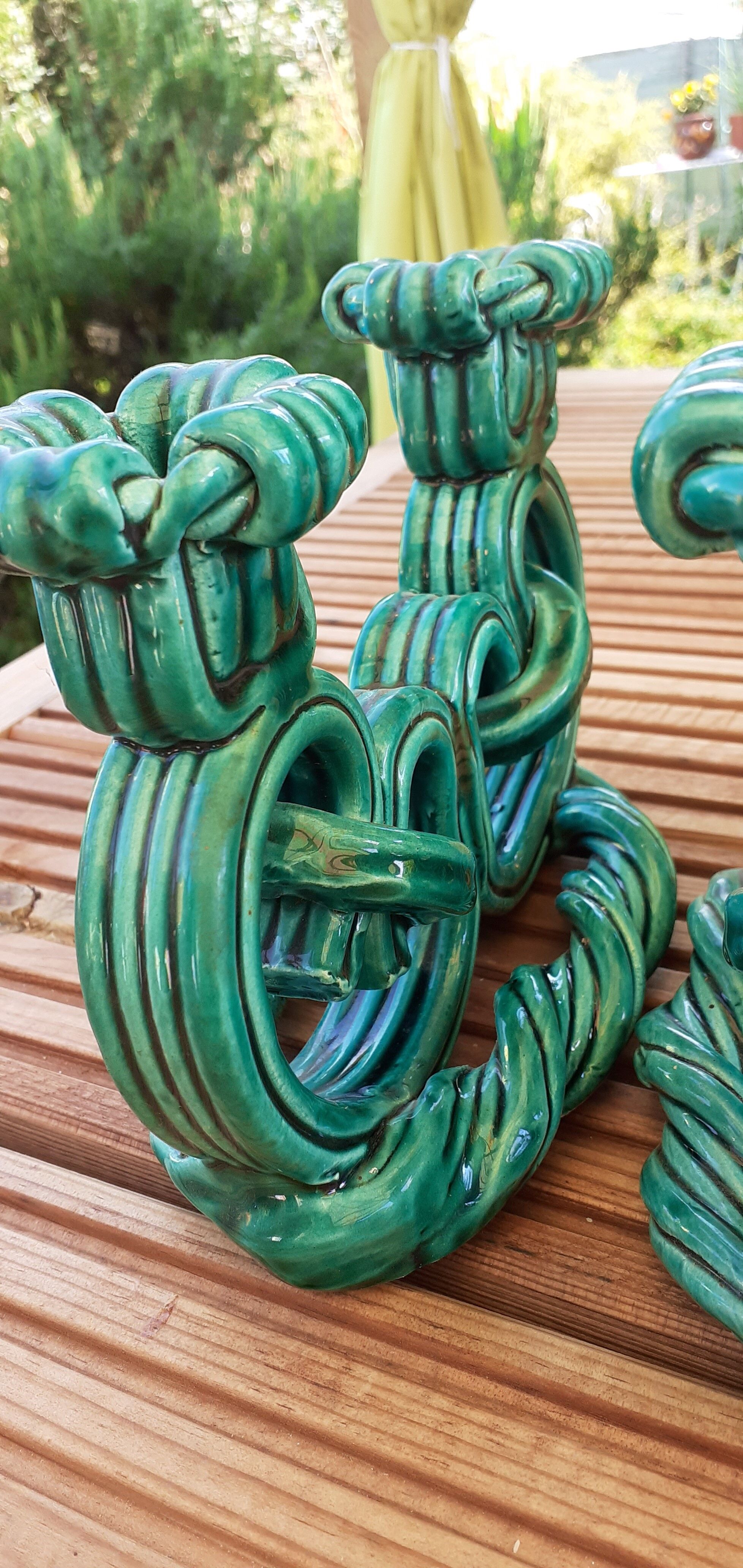 Candle holders year 50/60 ceramic