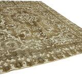 Handmade Oriental Decorative 1980s 285 cm x 355 cm Beige Wool Carpet