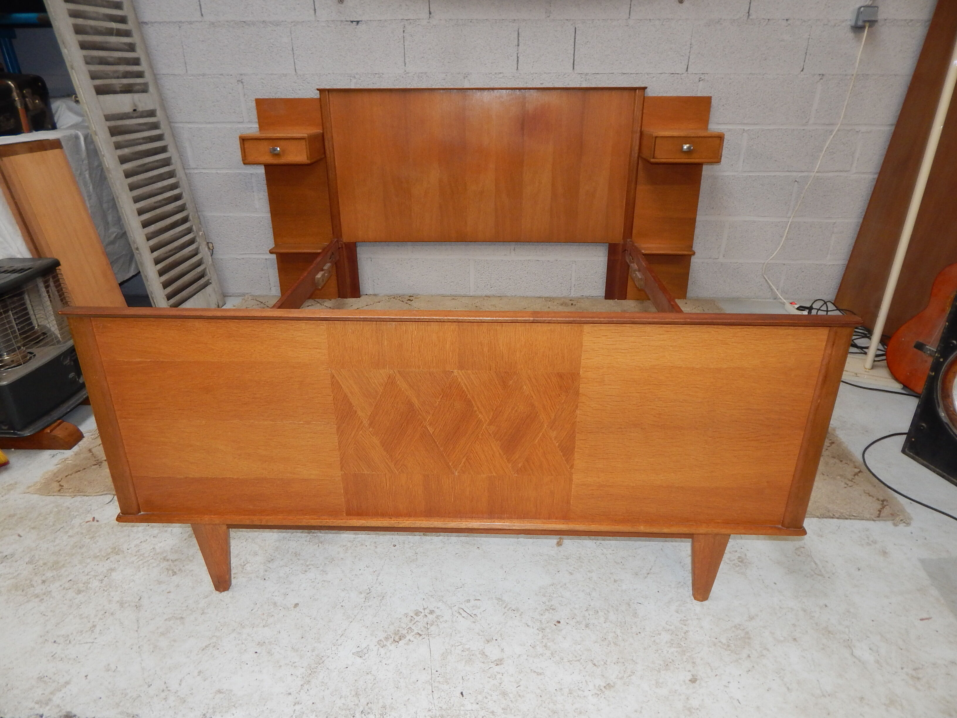 Head of bed 140 x 190 bed suspended vintage 50s