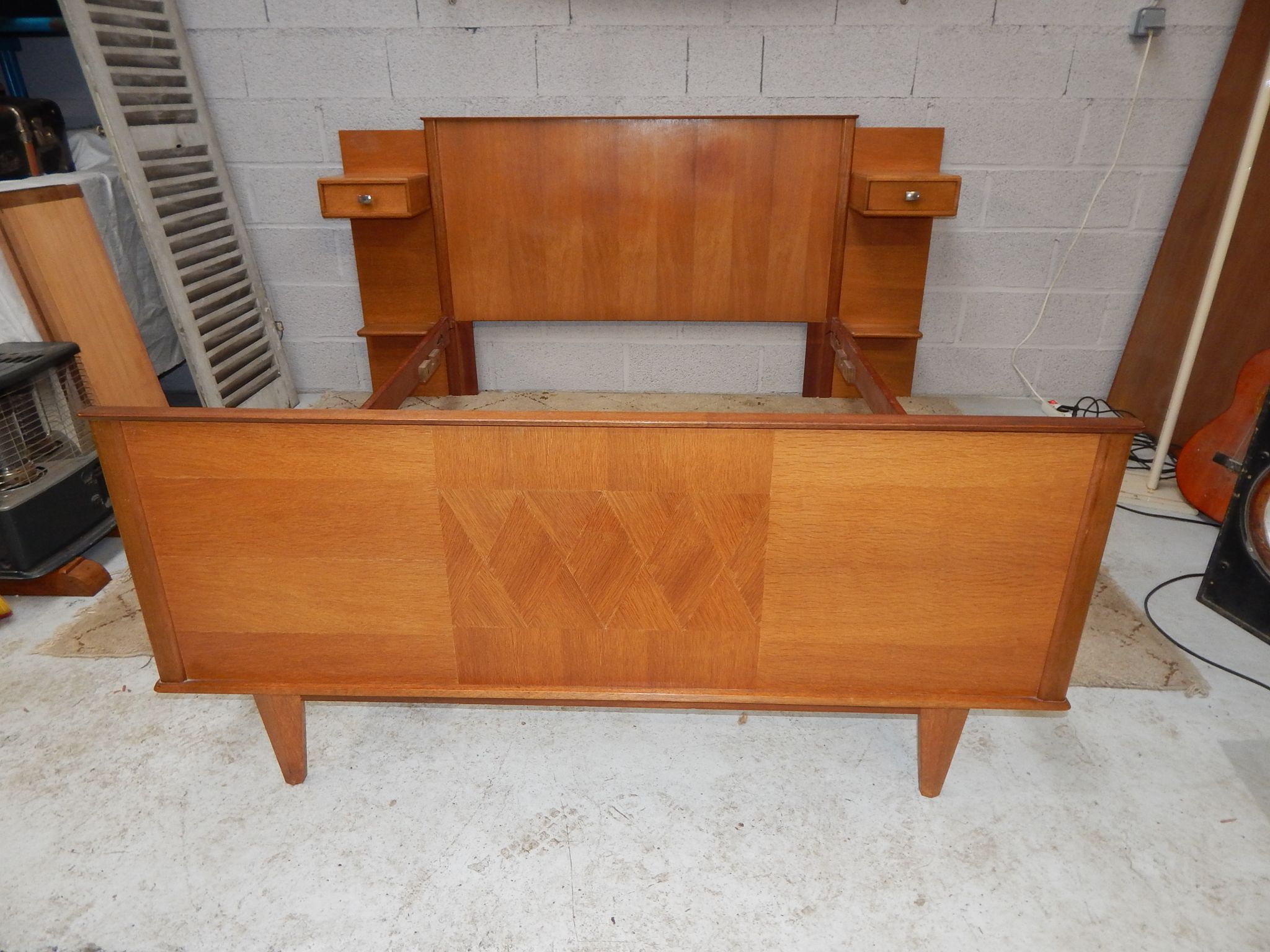 Head of bed 140 x 190 bed suspended vintage 50s