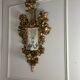 Pair of carved and gilded wooden mirrors, Italy 19th century