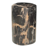 Table d'appoint en bois pétrifié noir
