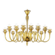 Luxury Modern Murano Glass Chandelier with Amber Finish