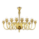 Luxury Modern Murano Glass Chandelier with Amber Finish