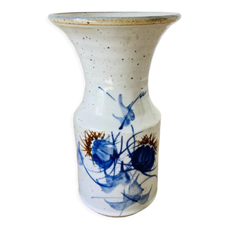 Thistle vase in glazed stoneware