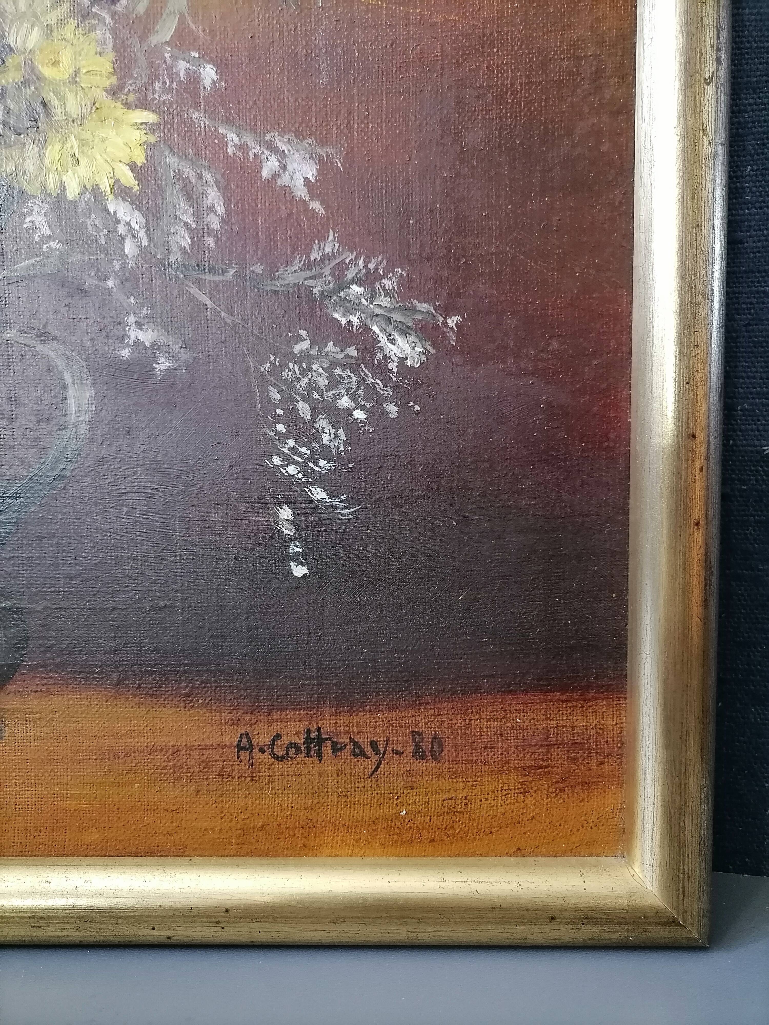 Tableau Andrée Cottray 1980, bouquet