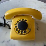 Yellow vintage phone