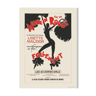Poster Moulin Rouge "Follement" by René GRUAU