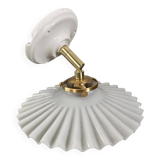 Opaline serrated wall light