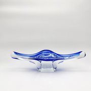 Lot vase and bowl - Josef Hospodka Chribska - Blue Sommerso - 1960