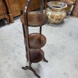 Folding mahogany cake stand