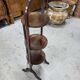 Folding mahogany cake stand
